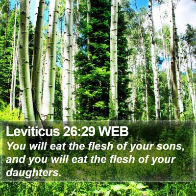 Leviticus 26:29 WEB Bible Verse Image