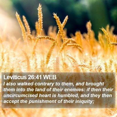Leviticus 26:41 WEB Bible Verse Image