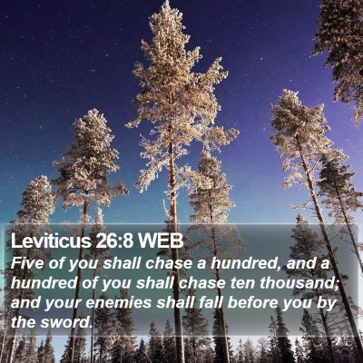 Leviticus 26:8 WEB Bible Verse Image