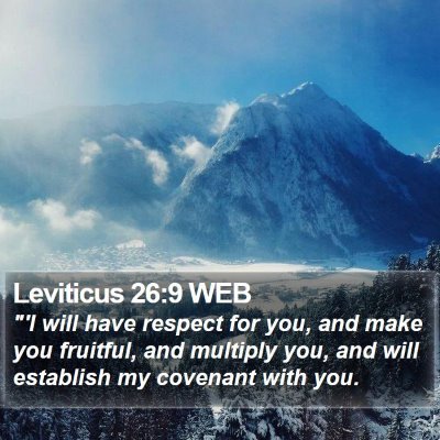 Leviticus 26:9 WEB Bible Verse Image