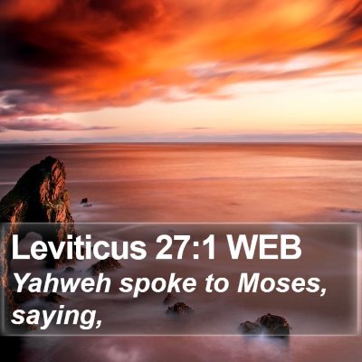 Leviticus 27:1 WEB Bible Verse Image