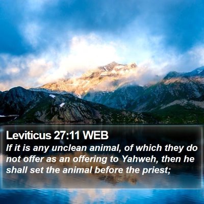 Leviticus 27:11 WEB Bible Verse Image