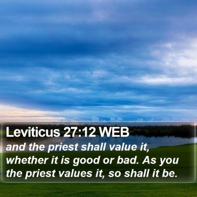Leviticus 27:12 WEB Bible Verse Image