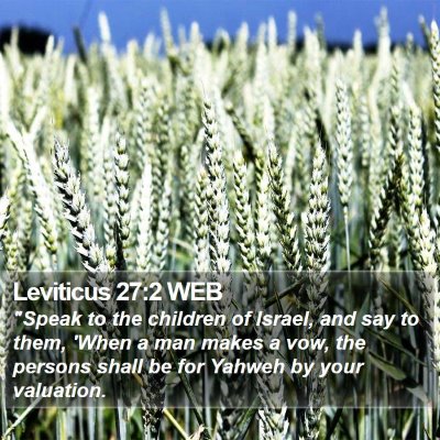 Leviticus 27:2 WEB Bible Verse Image