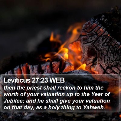 Leviticus 27:23 WEB Bible Verse Image