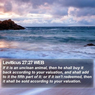 Leviticus 27:27 WEB Bible Verse Image