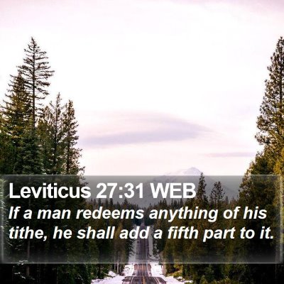 Leviticus 27:31 WEB Bible Verse Image