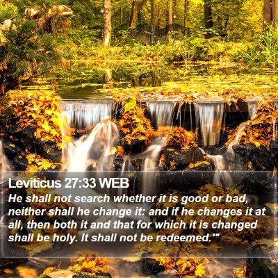 Leviticus 27:33 WEB Bible Verse Image