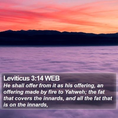 Leviticus 3:14 WEB Bible Verse Image