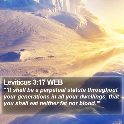Leviticus 3:17 WEB Bible Verse Image