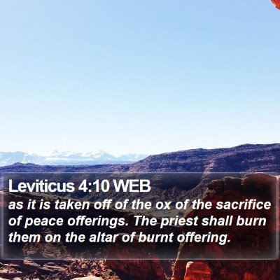 Leviticus 4:10 WEB Bible Verse Image