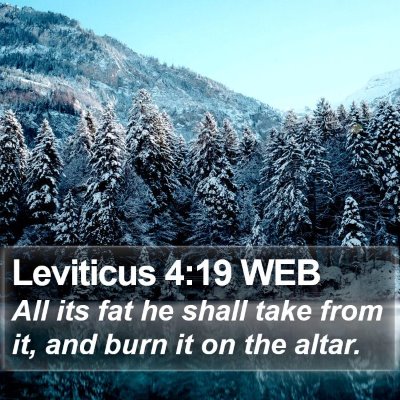 Leviticus 4:19 WEB Bible Verse Image