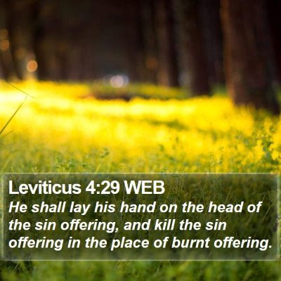 Leviticus 4:29 WEB Bible Verse Image