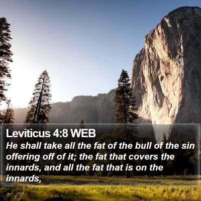 Leviticus 4:8 WEB Bible Verse Image