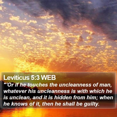 Leviticus 5:3 WEB Bible Verse Image