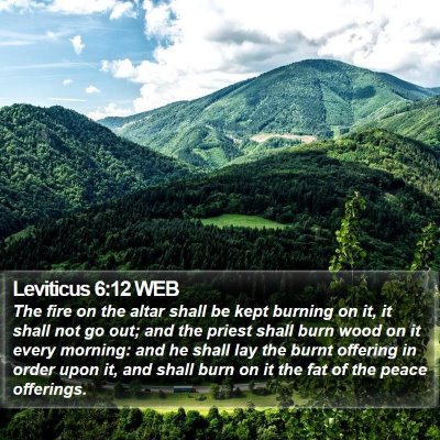 Leviticus 6:12 WEB Bible Verse Image