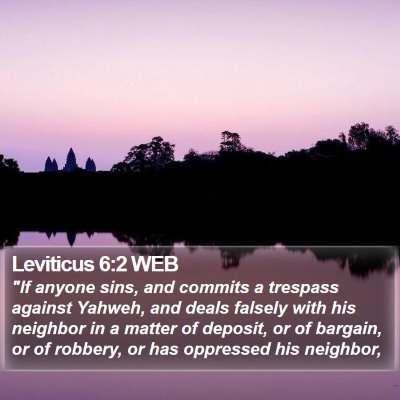 Leviticus 6:2 WEB Bible Verse Image