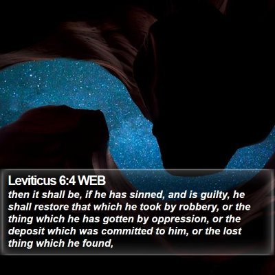 Leviticus 6:4 WEB Bible Verse Image