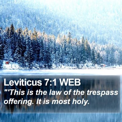 Leviticus 7:1 WEB Bible Verse Image