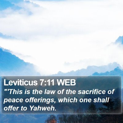 Leviticus 7:11 WEB Bible Verse Image
