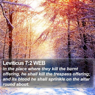 Leviticus 7:2 WEB Bible Verse Image