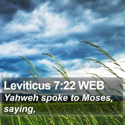 Leviticus 7:22 WEB Bible Verse Image