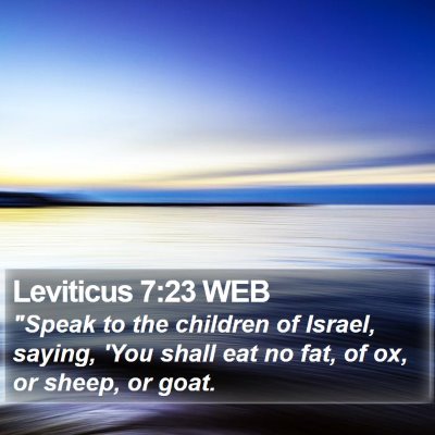 Leviticus 7:23 WEB Bible Verse Image