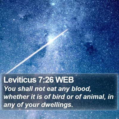 Leviticus 7:26 WEB Bible Verse Image