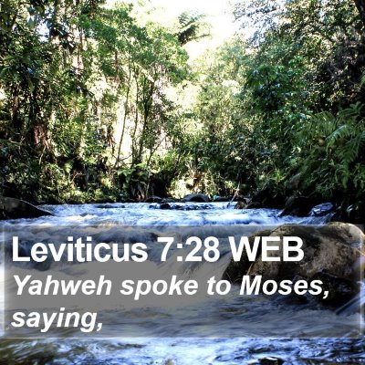 Leviticus 7:28 WEB Bible Verse Image