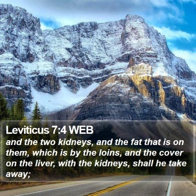 Leviticus 7:4 WEB Bible Verse Image