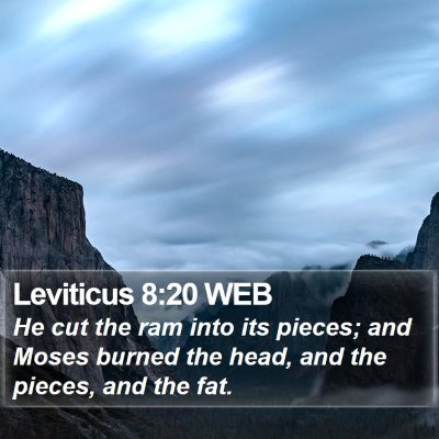 Leviticus 8:20 WEB Bible Verse Image