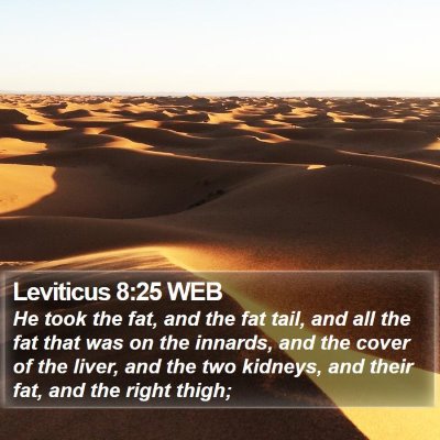 Leviticus 8:25 WEB Bible Verse Image