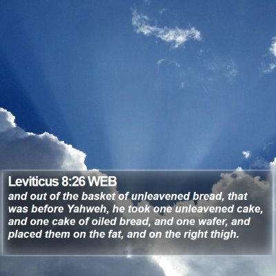 Leviticus 8:26 WEB Bible Verse Image
