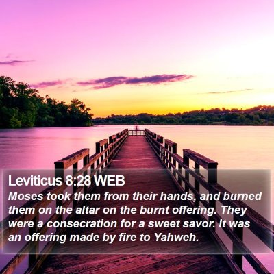 Leviticus 8:28 WEB Bible Verse Image