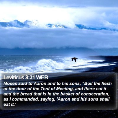 Leviticus 8:31 WEB Bible Verse Image