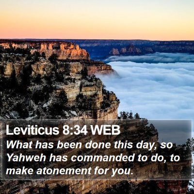 Leviticus 8:34 WEB Bible Verse Image