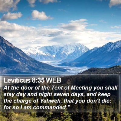 Leviticus 8:35 WEB Bible Verse Image