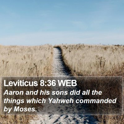 Leviticus 8:36 WEB Bible Verse Image