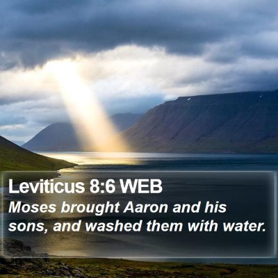 Leviticus 8:6 WEB Bible Verse Image