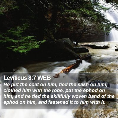 Leviticus 8:7 WEB Bible Verse Image