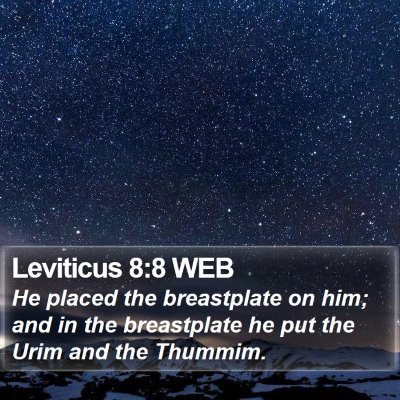 Leviticus 8:8 WEB Bible Verse Image
