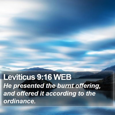 Leviticus 9:16 WEB Bible Verse Image
