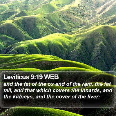 Leviticus 9:19 WEB Bible Verse Image