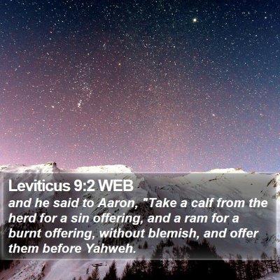 Leviticus 9:2 WEB Bible Verse Image