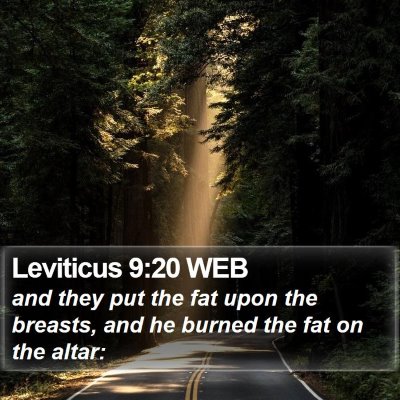 Leviticus 9:20 WEB Bible Verse Image
