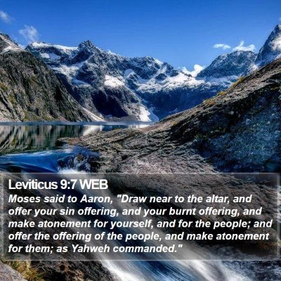 Leviticus 9:7 WEB Bible Verse Image