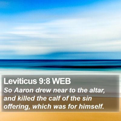 Leviticus 9:8 WEB Bible Verse Image