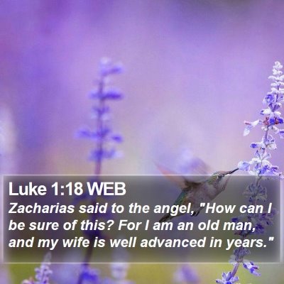 Luke 1:18 WEB Bible Verse Image