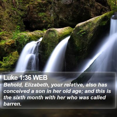 Luke 1:36 WEB Bible Verse Image