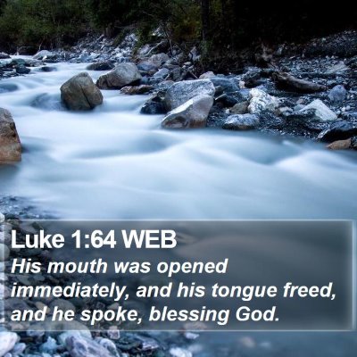Luke 1:64 WEB Bible Verse Image